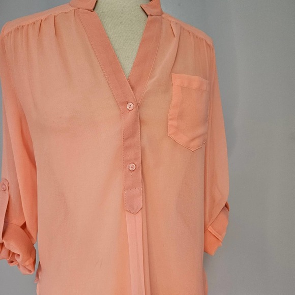 Sheer button-up NWT Francesca's Collections Size S - Picture 8 of 16